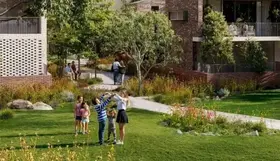 A concept plan of children playing at the ECU site
