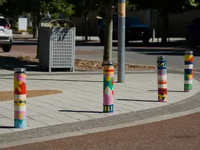 Artwork on bollards